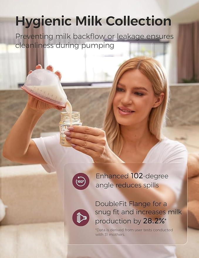 Momcozy V1 Pro Wearable Breast Pump, Hospital-Grade Pocket Primary Pump, Hands-Free Portable Pump with Lightweight Visible Cups for Real Milk Removal
