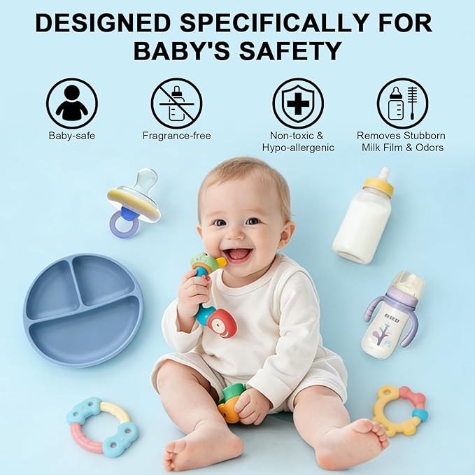 Professional Deep Cleaning Detergent Tablets for All Baby Bottle Washers, Washer Tablets for Bottle Washer and Sterilizer and Dryer, Easy to Use (180Pcs)