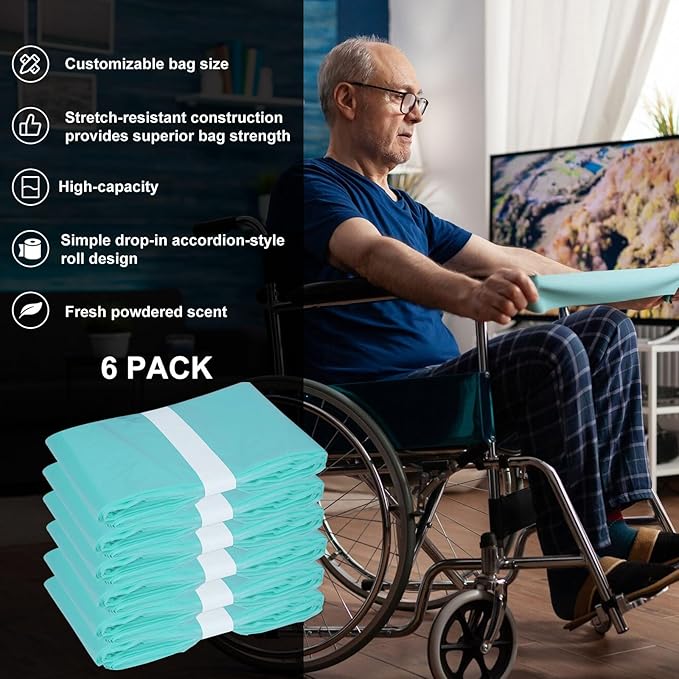 280 Slim Diaper Slim Liner Refills Compatible with Janibell Akord 280 Slim Model Adult Refills, A Single Liner Pack Will Last for Over 500 Adult Briefs Using, 6 Pack