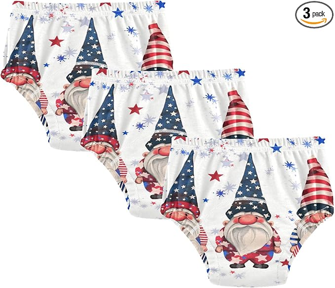 Baby Underwear Potty Training Pants Soft Cotton Night Time Potty Training Underwear for Toddler 3T 3 Cute Gnomes