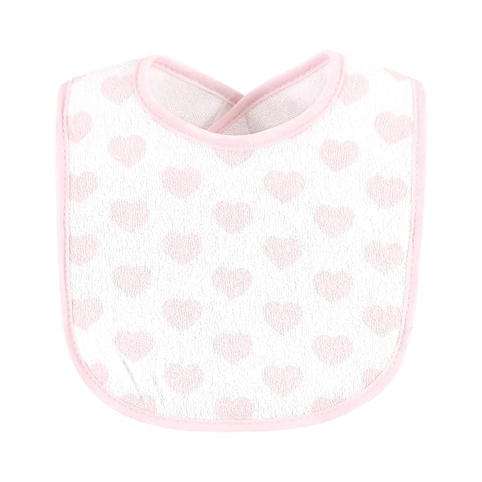 Hudson Baby Unisex Baby Fiber Filled Drooler Bibs 3pk, Heaven Sent Heart Arrow, One Size