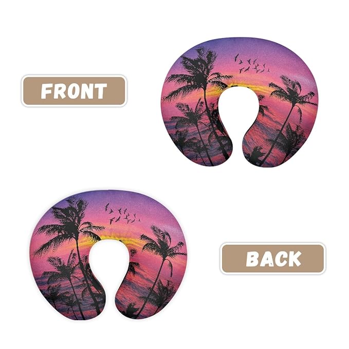 Forchrinse Hawaiian Palm Tree Red Sky Nursing Pillow Cover for Baby Boys Girls,Soft Breastfeeding Pillow Cover Infant Feeding Cushion Cover Washable