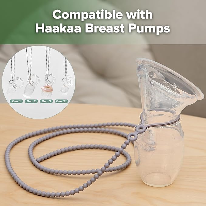 haakaa Silicone Strap for haakaa Gen.1/2/3 Manual Breast Pump Silicone Breast Pump Strap | Color: SUVA Grey