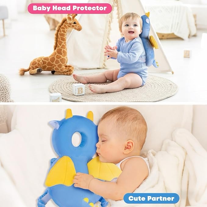 Baby Head Protector,Head Protection Back Pack for Sitting Crawling Walking,Adjustable Toddlers Safety Pad Cushion