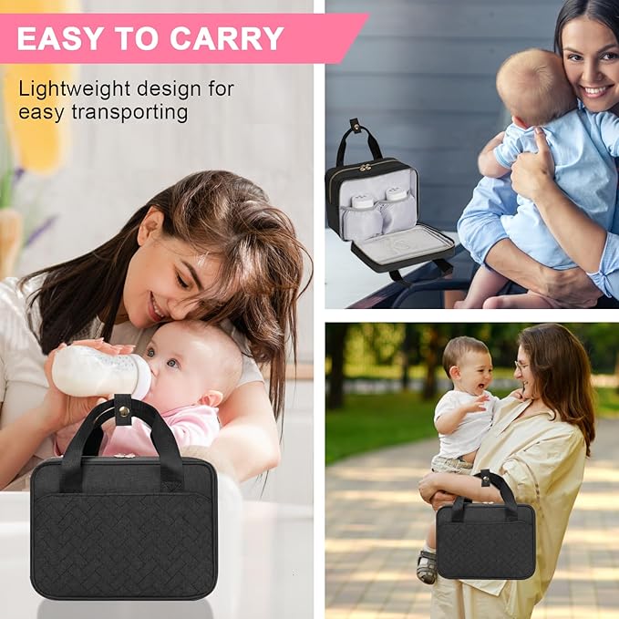 Wearable Breast Pump Bag for Working Moms, Breastmilk Cooler Travel Bag, Portable Pumping Carrying Case for Office & On-the-Go