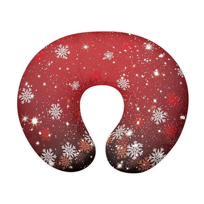 Christmas Snowflake Breastfeeding Pillow Cover Nursing Cover for Newborn Girls Boys Super Soft and Comfortable Slipcover Gift, 2 Packs