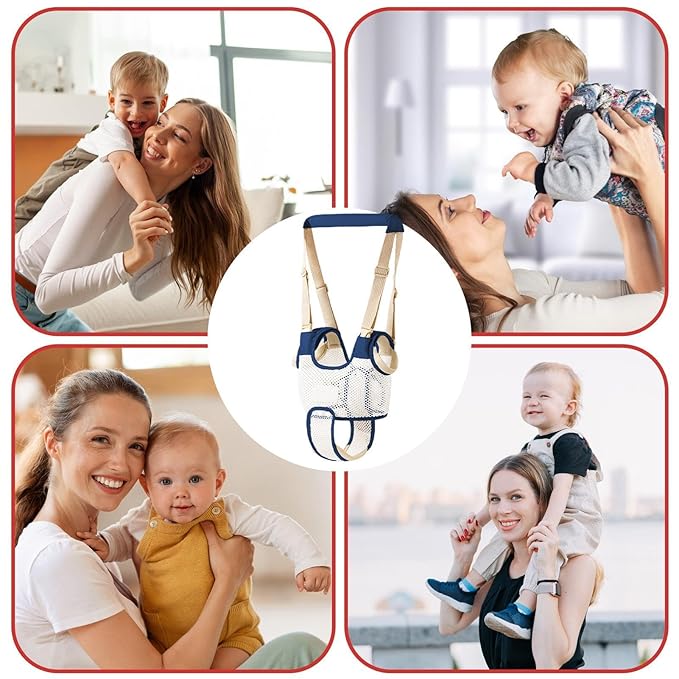 Generic Toddler Walking Harness - Toddler Walker Harness Belt Helper | Baby Learning to Walk Belt | Toddler Walking Harness Helper Assistant Protective Belt for Age 4-28 Month Toddler, Blue