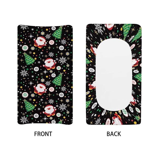 Christmas Baby Changing Pad Cover Santa Claus Diaper Changing Pad Covers Newborn Infant Changing Table Mat Cover Soft Comfort Changing Pad Sheets, Christmas Decor