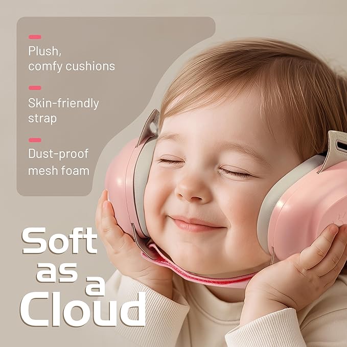EZARC Baby Ear Muffs for Noise Protection – 25dB Noise Cancelling Headphones for Newborns, Infants & Toddlers (3–48 Months)