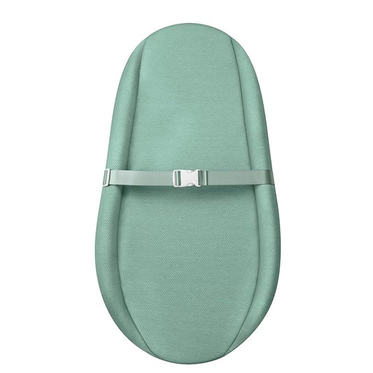 Contoured Changing Pad with Soft & Washable Cover, Waterproof Lining Foam Baby Changing Table Pads for Dresser Top, Secure with Security Strap and Two High Curved Sides, 32”×16”, Sage Green