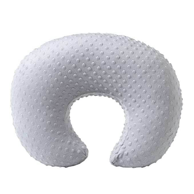 Nursing Pillow Cover, Breastfeeding Pillow Slipcover Snugly Fits for Nursing Pillow for Baby Boys and Girls, Premium Quality Microfiber, Ultra Soft Comfortable (Gray)