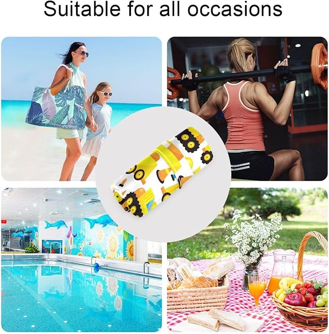 susiyo 2 Pcs Wet Dry Bag Construction Trucks Waterproof Reusable Baby Cloth Diaper Wet Bags with 2 Zipper Pockets for Breast Pump Parts Travel Beach Pool Gym Yoga Swimsuits Wet Clothes