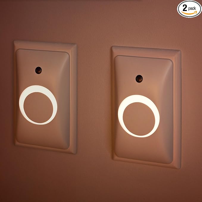 GlowGuard Childproof Outlet Covers & Night Light (2-Pack) | Secure & Tamper Resistant | Childproof, Babyproof, Toddler Proof, Child Safety Socket Cover | Light Sensor or Manual Toggle | Patent Pending