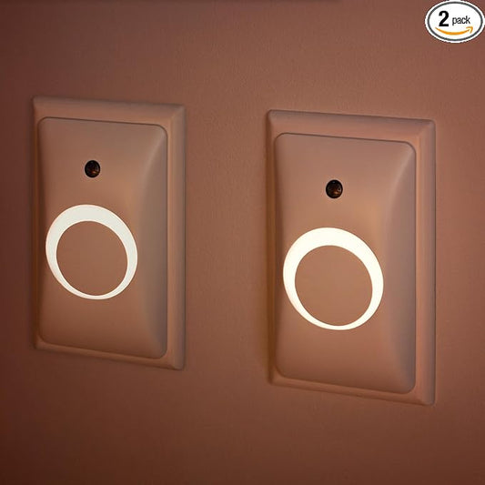GlowGuard Childproof Outlet Covers & Night Light (2-Pack) | Secure & Tamper Resistant | Childproof, Babyproof, Toddler Proof, Child Safety Socket Cover | Light Sensor or Manual Toggle | Patent Pending