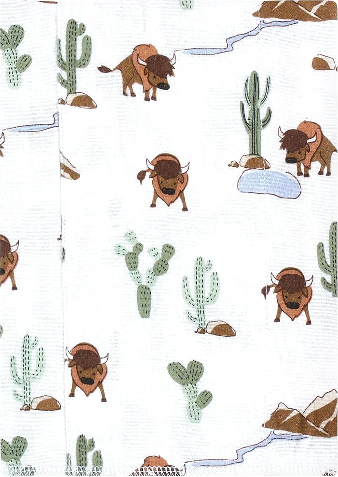 Luvable Friends Hudson Baby Flannel Burp Cloths 7pk, Forest Trail