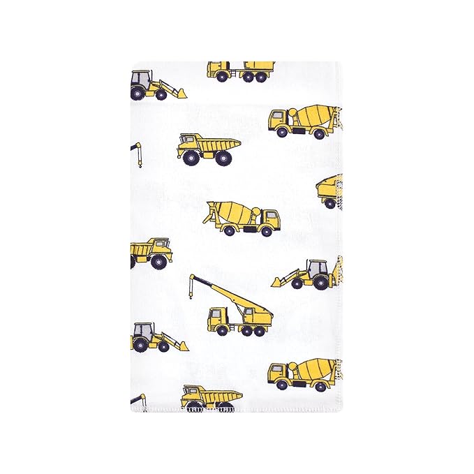 Hudson Baby Unisex Baby Cotton Flannel Burp Cloths, Construction, One Size