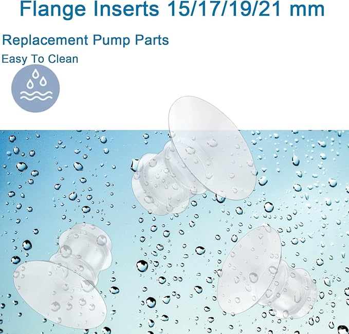 19mm Flange Inserts Compatible with Momcozy S12 Pro/S9 Pro /M5/M9/Medela/TSRETE Wearable Breast Pump,Suitable Spectra S1/S2, Reduce 24mm Shield/Flange Nipple Tunnel Down to 19mm
