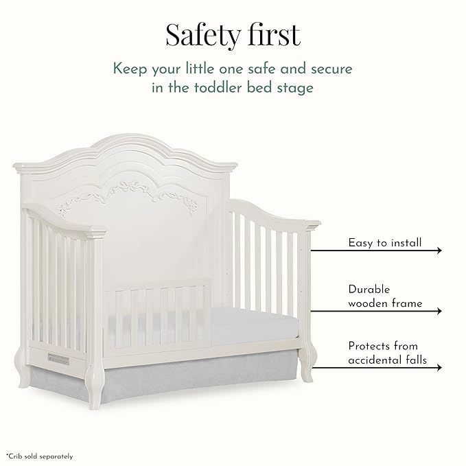 Evolur Toddler Guard Rail, Ivory Lace