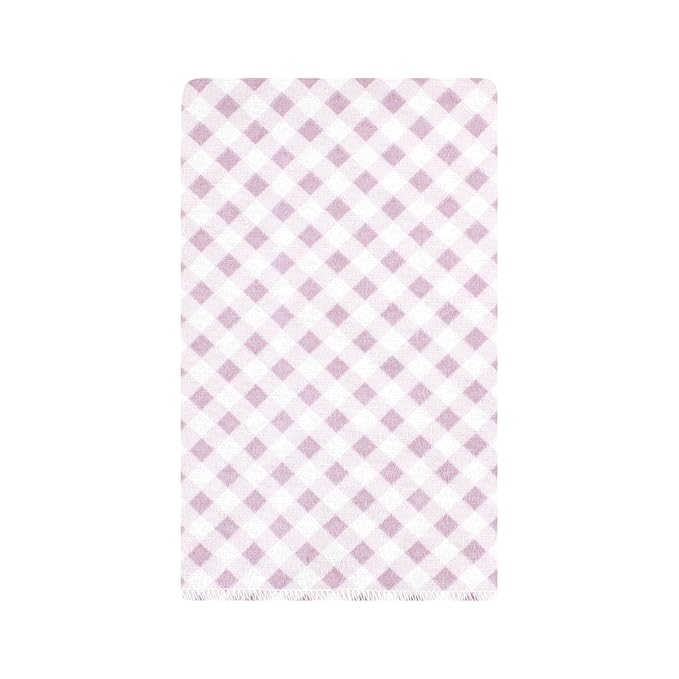 Hudson Baby Unisex Baby Cotton Flannel Burp Cloths, Purple Dainty Floral 10 Pack, One Size