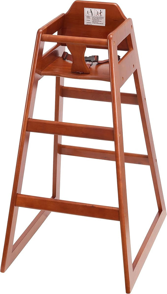 Seating Ready-to-Assemble Restaurant Wood Bar Height High Chair, Baby Highchairs, Durable Dining Feeding Chair with Steps, High Chairs for Babies and Toddlers, Number 04