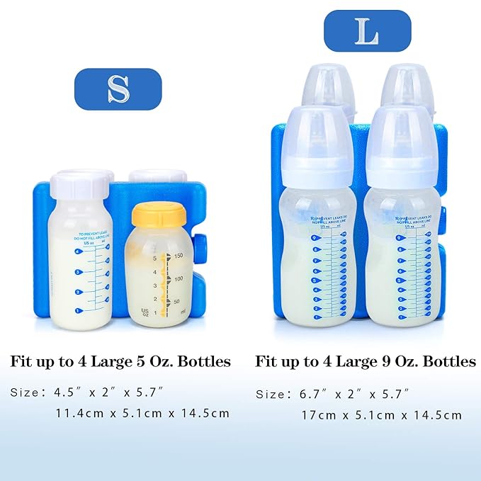 Teamoy Breastmilk Ice Pack, Bottle Ice Pack for Breastmilk Storage and Breastfeeding Working Mom, Medium