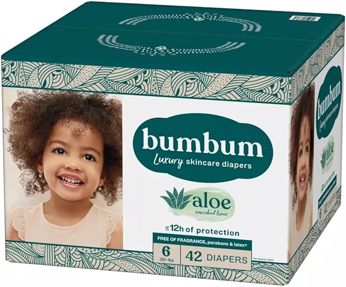 Bum-Bum Diapers, Size 6, Fragrance-Free, 42 Count