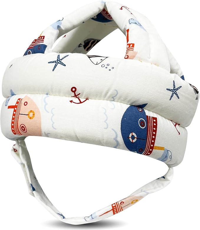 Baby Head Protector for Crawling Walking, Baby Helmet Adjustable No Bumps and Soft Cushion, Infant Safety Cap for Kid Learning to Walk
