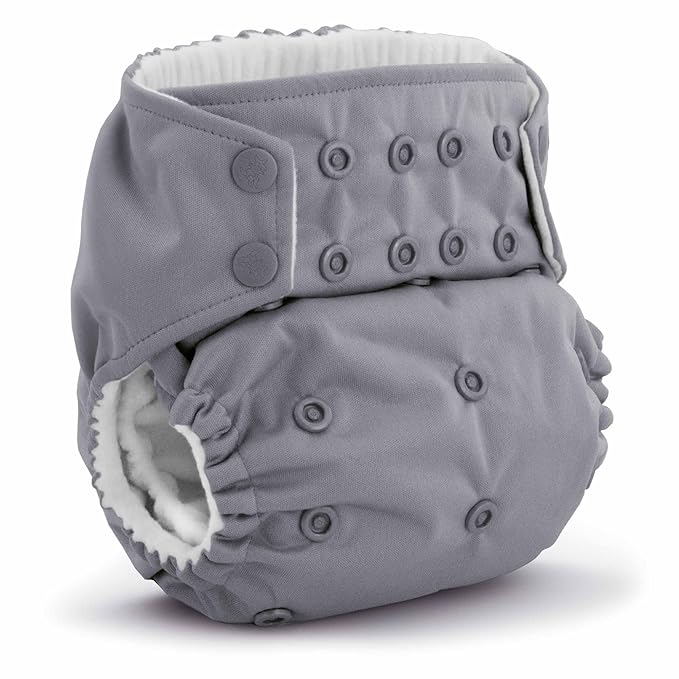 Kanga Care Rumparooz G3 Stay Dry Cloth Diaper Reusable One Size Pocket Diaper Patented Inner Double Gusset 2 pcs Microfiber Insert Soaker (6-55+ lbs) - Platinum