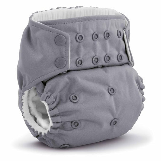 Kanga Care Rumparooz G3 Stay Dry Cloth Diaper Reusable One Size Pocket Diaper Patented Inner Double Gusset 2 pcs Microfiber Insert Soaker (6-55+ lbs) - Platinum