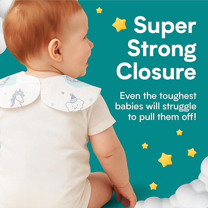 Eli with Love Disposable Bibs Individually Wrapped Bib with Crumb Catcher - Waterproof Baby Bibs For Feeding