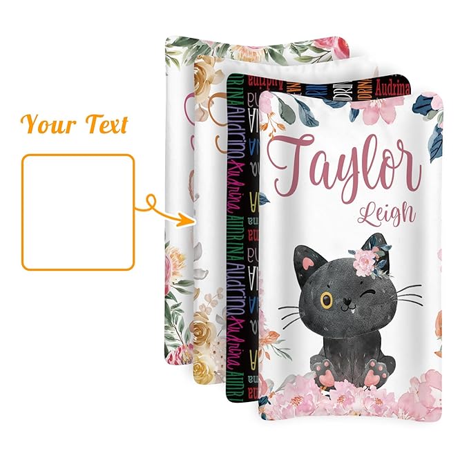 Custom Changing Pad Cover Set - Jersey Knit Comfy CozyUltra Soft Unisex Diaper Changing Table Covers with Personalized Name for Baby Boys Girls - Waterproof Ultra Soft 4 Pcs Set Style23