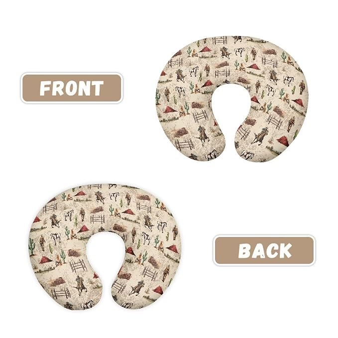 Horse Nursing Pillow Cover for Bottle Feeding, Removable Breathable Nursing Pillow Case for Baby Boy Girl, Durable Custom Gifts