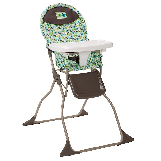 Cosco Simple Fold Deluxe High Chair with 3-Position Tray (Monster Syd) & Simple Fold High Chair with 3-Position Tray (Elephant Squares)