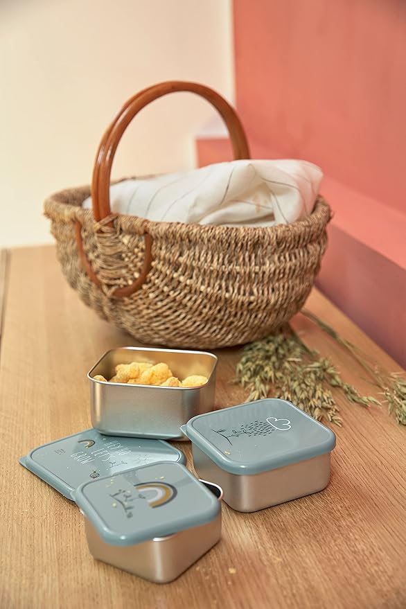 LÄSSIG Garden Explorer Snack Box Set of 3 Stainless Steel