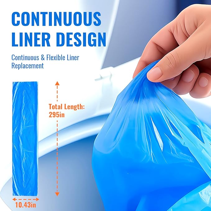 Compatible with Diaper Genie Pails Diaper Pail Refills | 8 Pack Lemon-Scent Continuous Liner Refills for Baby Diaper Pails | Durable Leak-Resistant Odor-Blocking Rolls | Easy Cut & Tie