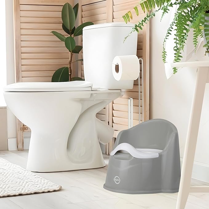 Potty Training Seat Toilet for Boys & Girls - Removable Bowl, Splash Guard & Non-Slip Base, Ideal for Toddlers, Easy to Clean & Lightweight for Home & Travel