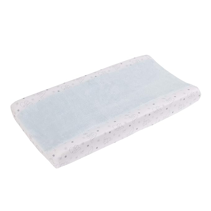 Disney Dumbo - Shine Bright Little Sta Aqua, Grey and White Super Soft Changing Pad Cover