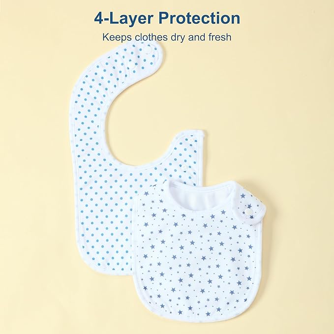 Waterproof Baby Bibs for Boys & Girls Soft and Absorbent Bandana Drool Bibs Set for Infant Newborn 0-12 Months