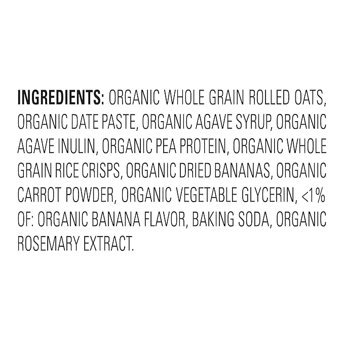 HAPPYTOT Organics Fiber & Protein Soft-Baked Oat Bars Organic Toddler Snack Banana & Carrot, 0.88 Ounce Bars, 5 Count Box (Pack of 6)