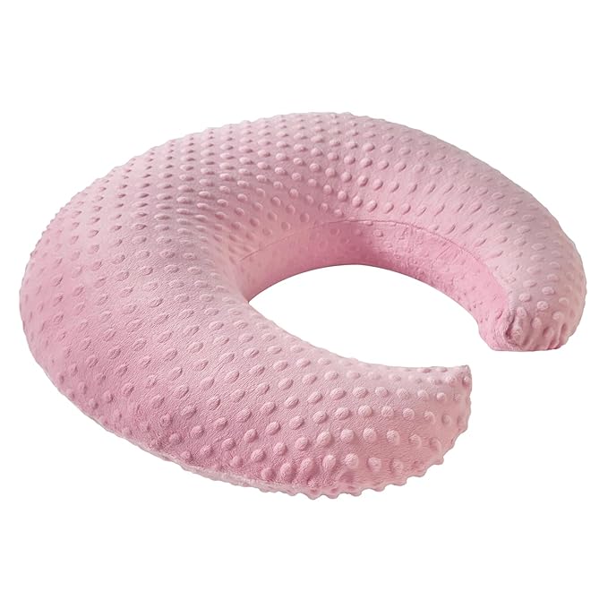 ESEN Plus Size Baby Nursing Pillow and Body Positioner for Breast Feeding and Bottle Feeding, Ultra Soft Baby Breastfeeding Pillows with Removable Nursing Pillow Cover for Mom and Baby (Pink)