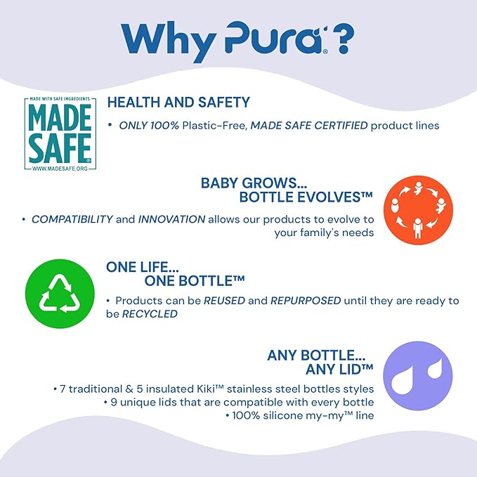 Pura Kiki Tall Silicone Sleeve for Bottle - Plastic-Free, Medical-Grade, Promotes Grip Handle, Protection & Insulation Compatible w/Pura Stainless Bottles 9oz & 11oz - Green