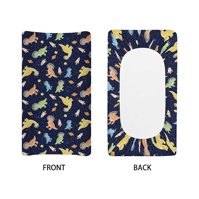 Dinosaur Print Diaper Change Table Covers for Baby Soft Cartoon Changing Pad Cover for Baby Washable Cradle Mattress Sheets for Nursery