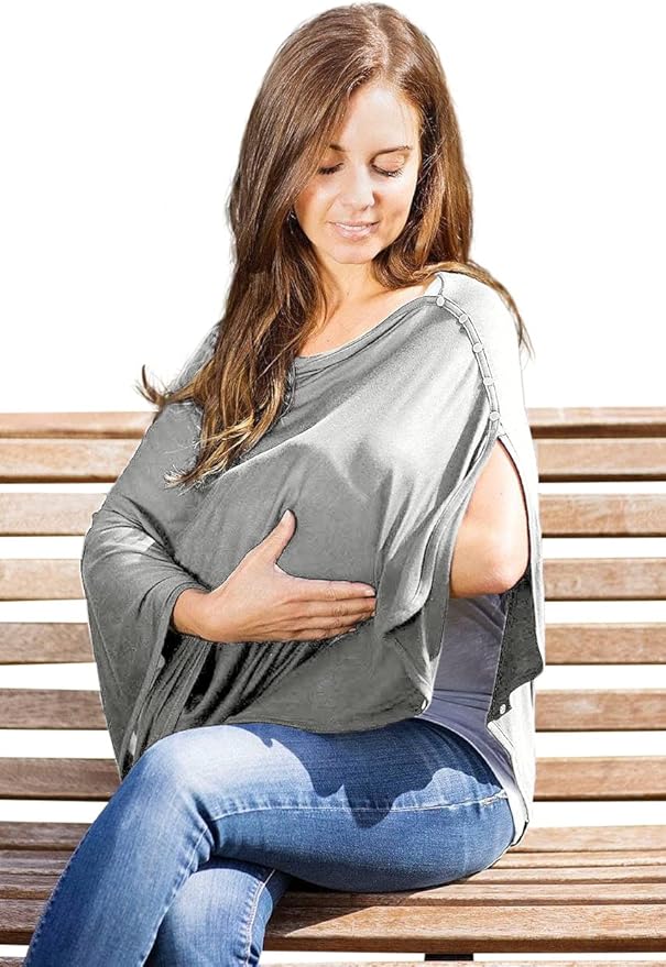 Byrd & Blume Maternity Nursing Cover Breathable Lightweight Breastfeeding Cover Wrap Shawl Scarf Poncho Full 360