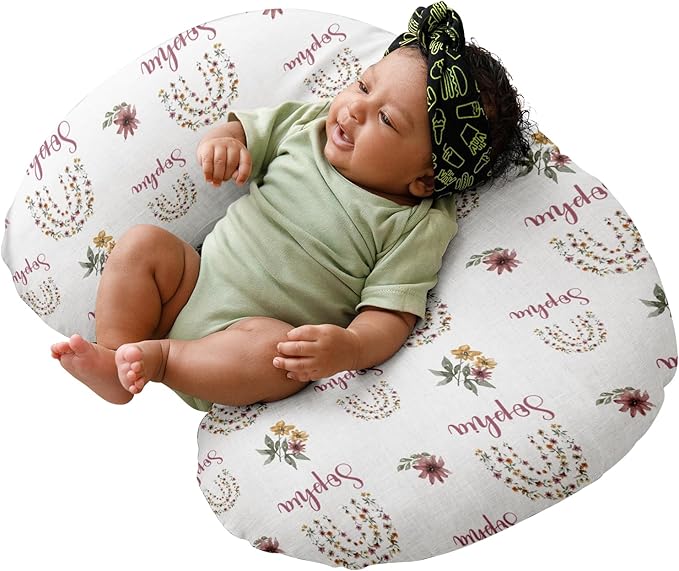 Dyoart Baby Nursing Pillow Cover,Personalized Name Comfortable Nursing Covers,Breastfeeding Pillow Slipcover for Bottle Feeding,Custom Gifts for Toddler Infant(23"x19"x5.5")(one Size)