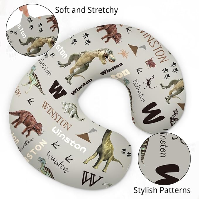 Dyoart Baby Nursing Pillow Cover-Personalized Gifts,Soft Snug Fits On Infant Boys Girls,Custom,Breathable,Feeding Position Support,Animal(one Size)