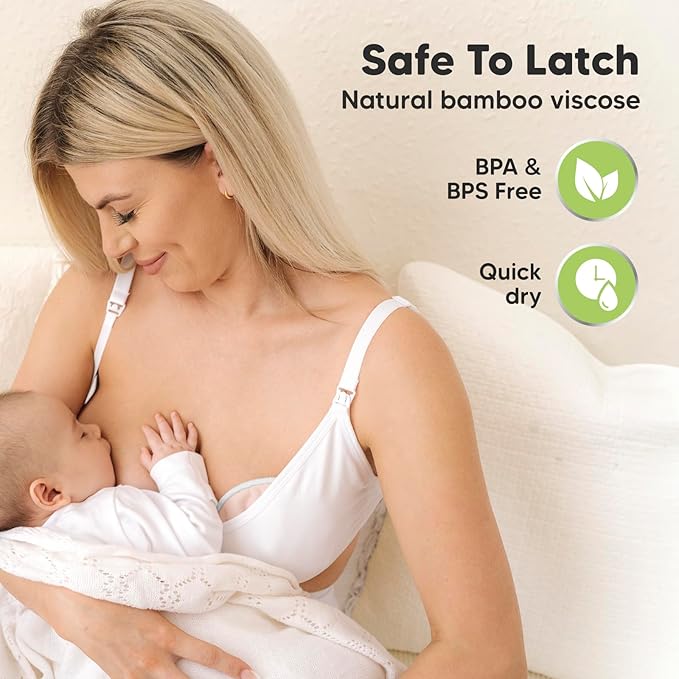 KeaBabies Reusable Nursing Pads for Breastfeeding, 14-Pack and 3 in 1 Postpartum Belly Support Recovery Wrap - 4-Layers Organic Nursing Pads - Postpartum Belly Band