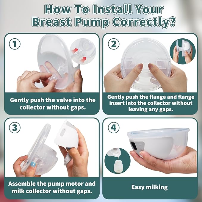 Electric Breast Pump Upgrade Hands Free Wearable 2-Pack 32db Ultra Quiet Portable Breastfeeding Pump 4 Modes 12 Suction Levels 19 21mm Flange LED Display Dual Seal Tech Ideal Gift for New Mom-White