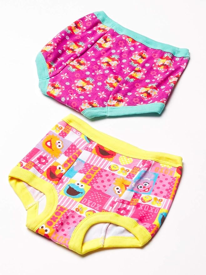 Sesame Street Unisex Toddler Potty Training Pants with Elmo, Cookie Monster and Big Bird with Stickers & Success Chart