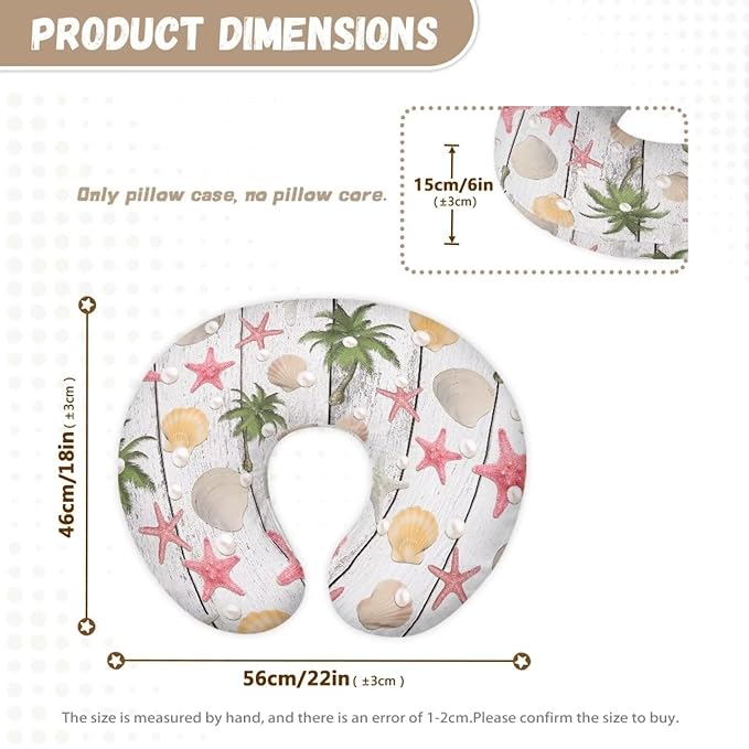 Starfish Nursing Pillow Cover for Newborn Infant, Ultra Soft and Breathable Breastfeeding Bottle Feeding Pillow Covers Stretchy Covers Fit for Most Nursing Pillows