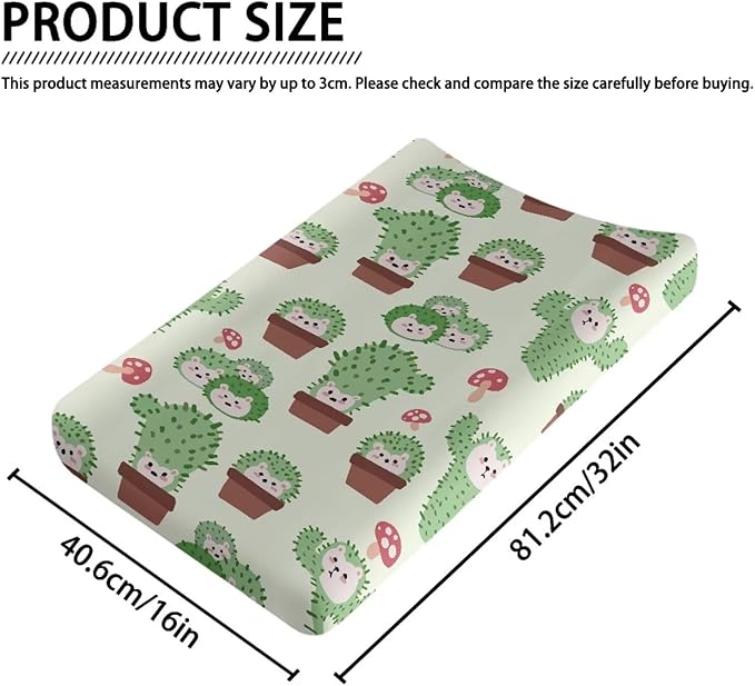 Hedgehog Changing Pad Covers Soft Baby Change Table Covers Breathable Change Sheet Fit for Most Baby Diaper Change Pads Machine Washable